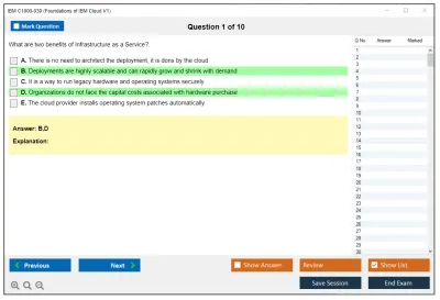 IBM C1000-039 Foundations of IBM Cloud V1 Practice test exam simulator test engine exam Prep practice test questions answers Image 1