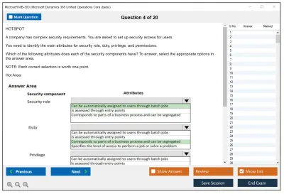 Microsoft MB-300 Microsoft Dynamics 365: Core Finance and Operations Practice test exam simulator test engine exam Prep practice test questions answers Image 4