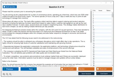 The Open Group OG0-092 TOGAF 9 Part 2 Practice test exam simulator test engine exam Prep practice test questions answers Image 8