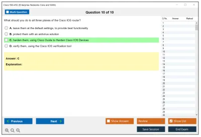 Cisco 500-452 Enterprise Networks Core and WAN Exam (ENCWE) Practice test exam simulator test engine exam Prep practice test questions answers Image 10