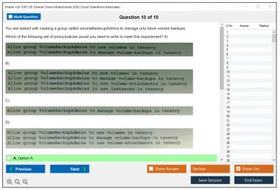 Oracle 1z0-1067-20 Oracle Cloud Infrastructure 2020 Cloud Operations Associate Practice test exam simulator test engine exam Prep practice test questions answers Image 10