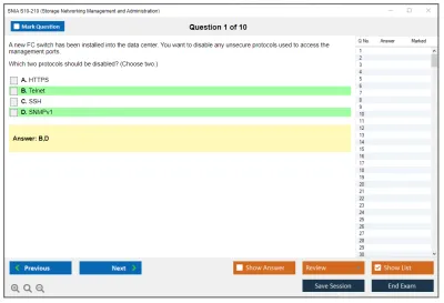 SNIA S10-210 Storage Networking Management and Administration Practice test exam simulator test engine exam Prep practice test questions answers Image 1