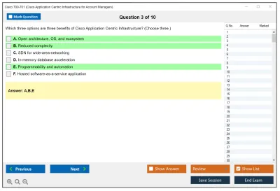 Cisco 700-701 Cisco Application Centric Infrastructure for Account Managers Practice test exam simulator test engine exam Prep practice test questions answers Image 3