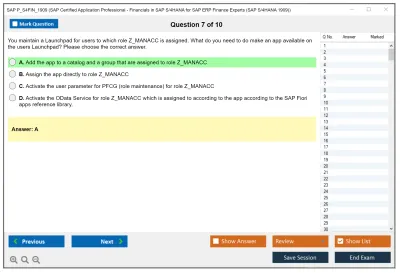 SAP P_S4FIN_1909 SAP Certified Application Professional - Financials in SAP S/4HANA for SAP ERP Finance Experts (SAP S/4HANA 1909) Practice test exam simulator test engine exam Prep practice test questions answers Image 7