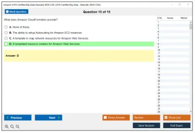Amazon AWS AWS-Certified-Big-Data-Specialty-BDS-C00 AWS Certified Big Data - Specialty (BDS-C00) Practice test exam simulator test engine exam Prep practice test questions answers Image 15