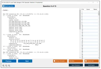 F5 301b LTM Specialist: Maintain & Troubleshoot Practice test exam simulator test engine exam Prep practice test questions answers Image 9