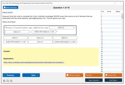 Cisco 300-735 Automating and Programming Cisco Security Solutions (300-735 SAUTO) Practice test exam simulator test engine exam Prep practice test questions answers Image 1