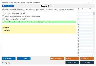 Hitachi HH0-210 Hitachi Data Systems Certified Implementer – Enterprise exam Practice test exam simulator test engine exam Prep practice test questions answers Image 6