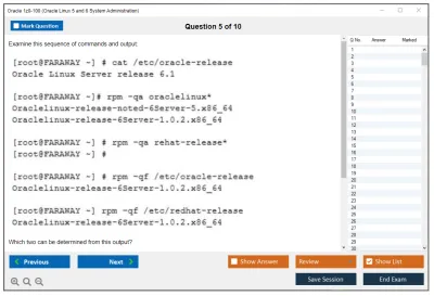 Oracle 1z0-100 Oracle Linux 5 and 6 System Administration Practice test exam simulator test engine exam Prep practice test questions answers Image 5