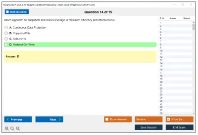 Nutanix NCP-MCI-5.20 Nutanix Certified Professional - Multi cloud Infrastructure (NCP-5.20) Practice test exam simulator test engine exam Prep practice test questions answers Image 14