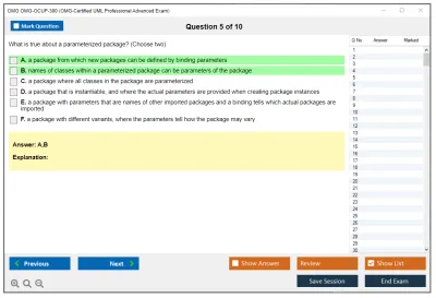 OMG OMG-OCUP-300 OMG-Certified UML Professional Advanced Exam Practice test exam simulator test engine exam Prep practice test questions answers Image 5