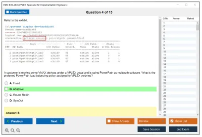 EMC E20-260 VPLEX Specialist Exam for Implementation Engineers Practice test exam simulator test engine exam Prep practice test questions answers Image 4