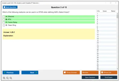 Alcatel-Lucent 4A0-100 Nokia Scalable IP Networks Practice test exam simulator test engine exam Prep practice test questions answers Image 5