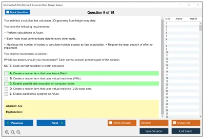 Microsoft AZ-304 Microsoft Azure Architect Design  Practice test exam simulator test engine exam Prep practice test questions answers Image 9