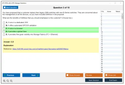 HP HPE0-J68 HPE Storage Solutions Practice test exam simulator test engine exam Prep practice test questions answers Image 3