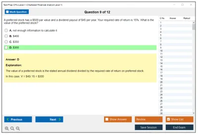 Test Prep CFA-Level-1 Chartered Financial Analyst Level 1 Practice test exam simulator test engine exam Prep practice test questions answers Image 9