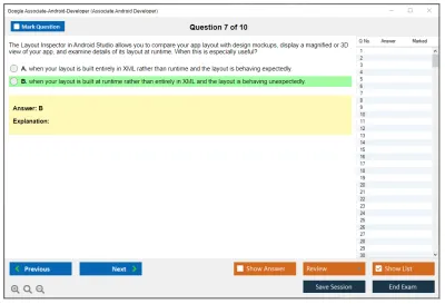 Google Associate-Android-Developer Google Developers Certification - Associate Android Developer (Kotlin and Java Exam) Practice test exam simulator test engine exam Prep practice test questions answers Image 7
