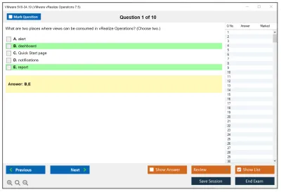 VMware 5V0-34.19 VMware vRealize Operations 7.5 Practice test exam simulator test engine exam Prep practice test questions answers Image 1