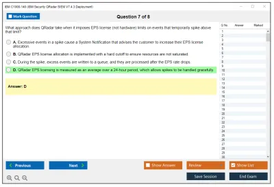 IBM C1000-140 IBM Security QRadar SIEM V7.4.3 Deployment Practice test exam simulator test engine exam Prep practice test questions answers Image 7