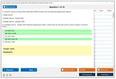 Avaya 33820X Avaya Aura Call Center Elite & Elite Multichannel Solution Design Exam Practice test exam simulator test engine exam Prep practice test questions answers Image 1