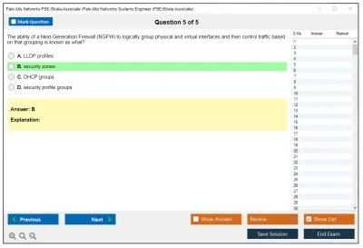 Palo Alto Networks PSE-Strata-Associate Palo Alto Networks Systems Engineer (PSE) - Strata Associate Practice test exam simulator test engine exam Prep practice test questions answers Image 5