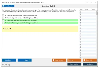 SAP C_C4C14_1811 SAP Certified Application Associate - SAP Service Cloud 1811 Practice test exam simulator test engine exam Prep practice test questions answers Image 5