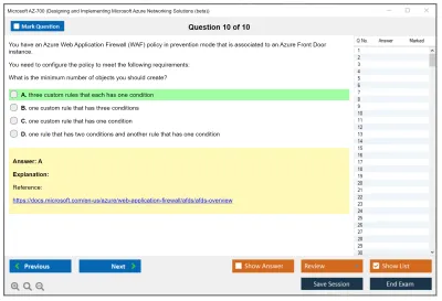 Microsoft AZ-700 Designing and Implementing Microsoft Azure Networking Solutions Practice test exam simulator test engine exam Prep practice test questions answers Image 10