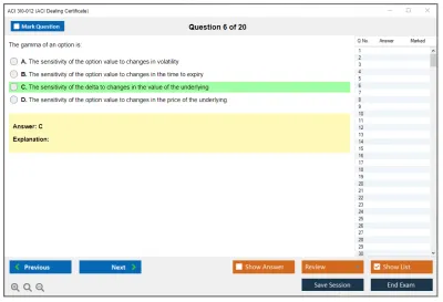 ACI 3I0-012 ACI Dealing Certificate Practice test exam simulator test engine exam Prep practice test questions answers Image 6