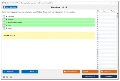 SAP C_C4C14_1811 SAP Certified Application Associate - SAP Service Cloud 1811 Practice test exam simulator test engine exam Prep practice test questions answers Image 1