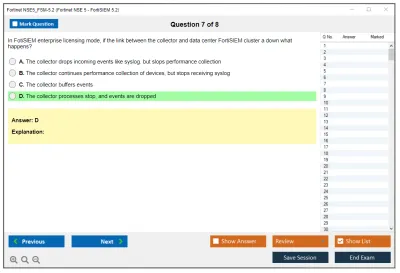 Fortinet NSE5_FSM-5.2 Fortinet NSE 5 - FortiSIEM 5.2 Practice test exam simulator test engine exam Prep practice test questions answers Image 7