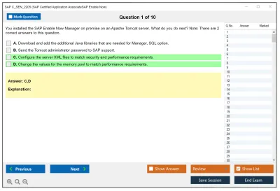 SAP C_SEN_2205 SAP Certified Application AssociateSAP Enable Now Practice test exam simulator test engine exam Prep practice test questions answers Image 1