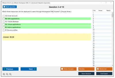 VMware 5V0-61.22 VMware Workspace ONE 21.X Advanced Integration Specialist Practice test exam simulator test engine exam Prep practice test questions answers Image 3