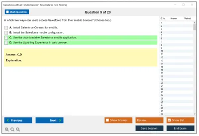 Salesforce ADM-201 Salesforce Certified Administrator Practice test exam simulator test engine exam Prep practice test questions answers Image 9