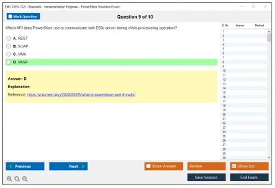 EMC DES-1221 Specialist - Implementation Engineer PowerStore Solutions Version 1.0 Practice test exam simulator test engine exam Prep practice test questions answers Image 9