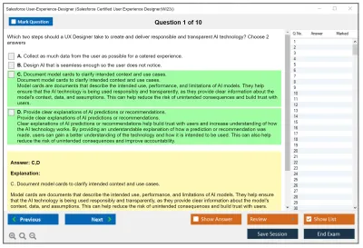 Salesforce User-Experience-Designer Salesforce Certified User Experience Designer Practice test exam simulator test engine exam Prep practice test questions answers Image 1