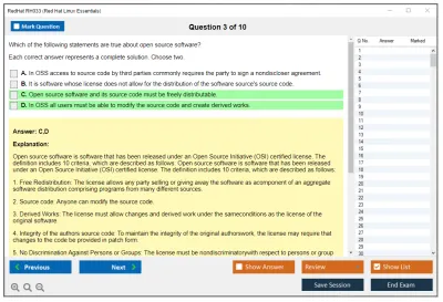 RedHat RH033 Red Hat Linux Essentials Practice test exam simulator test engine exam Prep practice test questions answers Image 3