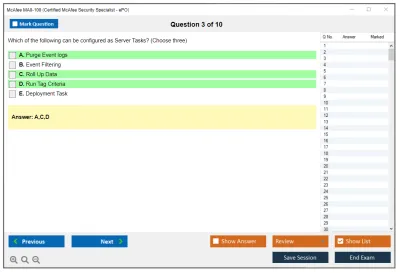 McAfee MA0-100 Certified McAfee Security Specialist - ePO Practice test exam simulator test engine exam Prep practice test questions answers Image 3