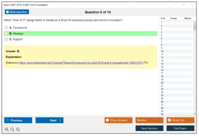 Isaca COBIT-2019 COBIT 2019 Foundation Practice test exam simulator test engine exam Prep practice test questions answers Image 6