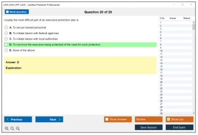 ASIS ASIS-CPP ASIS - Certified Protection Professional (CPP) Exam Practice test exam simulator test engine exam Prep practice test questions answers Image 20