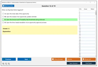 Salesforce ADM-211 Administration Essentials for Experienced Admin Practice test exam simulator test engine exam Prep practice test questions answers Image 12