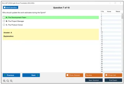 Exin ASF Agile Scrum Foundation Practice test exam simulator test engine exam Prep practice test questions answers Image 7