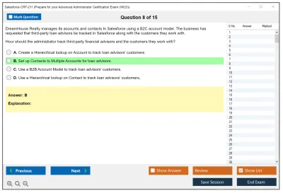 Salesforce CRT-211 Prepare for your Advanced Administrator Certification Exam Practice test exam simulator test engine exam Prep practice test questions answers Image 8
