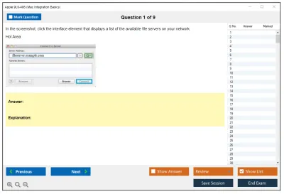 Apple 9L0-406 Mac Integration Basics Practice test exam simulator test engine exam Prep practice test questions answers Image 1