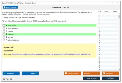 CompTIA XK0-004 CompTIA Linux+ Certification Exam Practice test exam simulator test engine exam Prep practice test questions answers Image 11