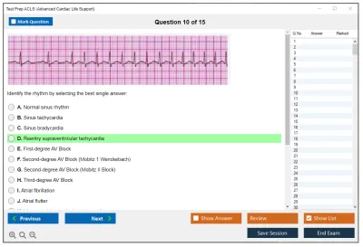 Test Prep ACLS Advanced Cardiac Life Support Practice test exam simulator test engine exam Prep practice test questions answers Image 10