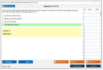 iSQI CTFL_001 ISTQB Certified Tester Foundation Level (CTFL_001) Practice test exam simulator test engine exam Prep practice test questions answers Image 12