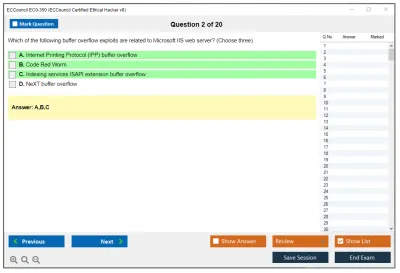 ECCouncil EC0-350 Ethical Hacking and Countermeasures V8 Practice test exam simulator test engine exam Prep practice test questions answers Image 2