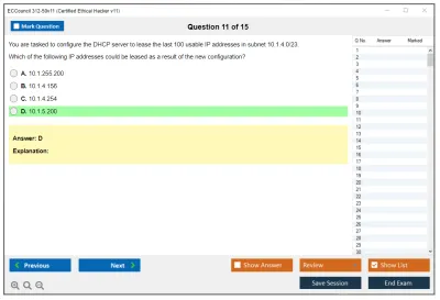 ECCouncil 312-50v11 Certified Ethical Hacker Exam (CEH v11) Practice test exam simulator test engine exam Prep practice test questions answers Image 11
