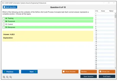 ISC2 CISSP-ISSEP Information Systems Security Engineering Professional Practice test exam simulator test engine exam Prep practice test questions answers Image 6