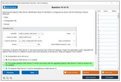 ServiceNow CIS-SM Certified Implementation Specialist - Service Mapping Practice test exam simulator test engine exam Prep practice test questions answers Image 10